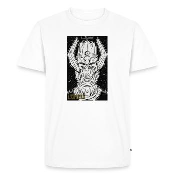 Solitaire - T-shirt Premium bio Homme - blanc - Devant - Nico (187cm)
