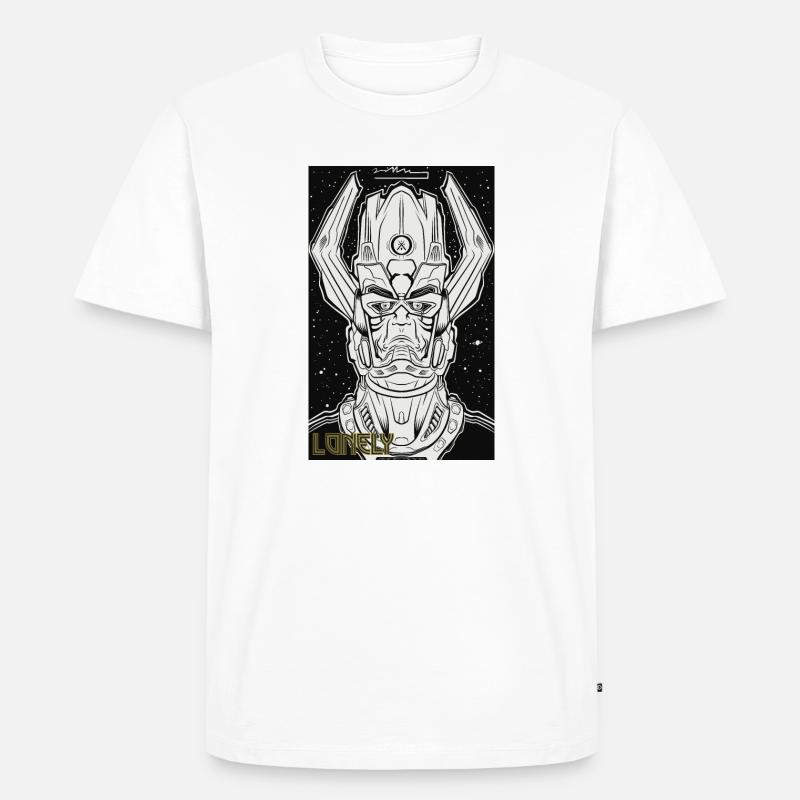 Lonely - Männer Premium Bio T-Shirt - Weiß