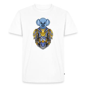 Knight Koala Crusader - Men's Premium Organic T-Shirt - white - Front - Nico (187cm)