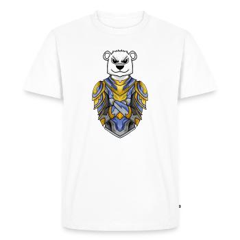 Chevalier Ours polaire cool Ours polaire Ours polaire - T-shirt Premium bio Homme - blanc - Devant - Nico (187cm)