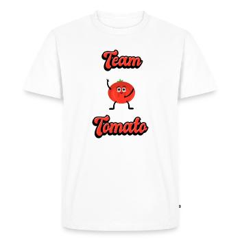 Team Tomatoes - T-shirt Premium bio Homme - blanc - Devant - Nico (187cm)