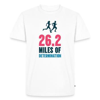 Marathon - 26,2 Miles of Determination - Men's Premium Organic T-Shirt - white - Front - Nico (187cm)