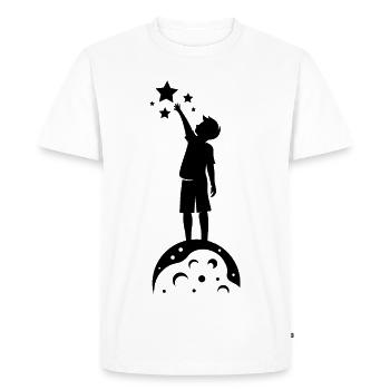 Saisir des étoiles - T-shirt Premium bio Homme - blanc - Devant - Nico (187cm)