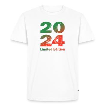 Né en 2024, combinaison en édition limitée - T-shirt Premium bio Homme - blanc - Devant - Nico (187cm)