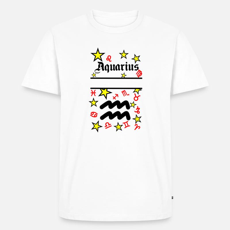 Wassermann Wassermann Sternzeichen - Männer Premium Bio T-Shirt - Weiß