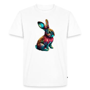 Rabbit - Men's Premium Organic T-Shirt - white - Front - Nico (187cm)