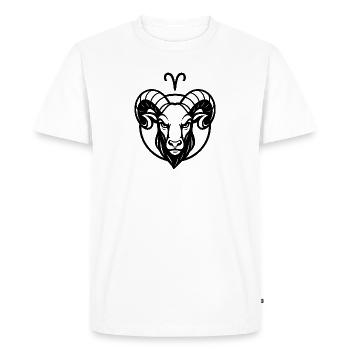 Zodiac sign Aries - Men's Premium Organic T-Shirt - white - Front - Nico (187cm)