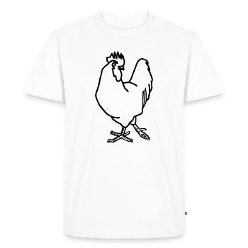 Coq - T-shirt Premium bio Homme - blanc - Devant - Nico (187cm)