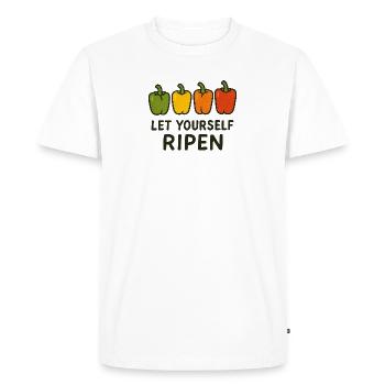 Laissez-vous mûrir - T-shirt Premium bio Homme - blanc - Devant - Nico (187cm)