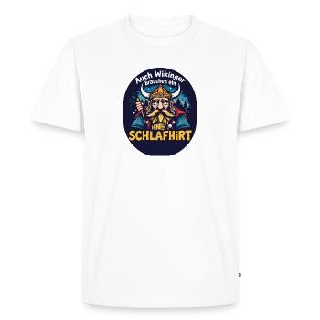 Chemise de nuit viking drôle de dicton - T-shirt Premium bio Homme - blanc - Devant - Nico (187cm)