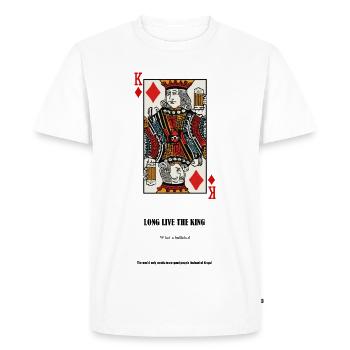 No Kings - Men's Premium Organic T-Shirt - white - Front - Nico (187cm)