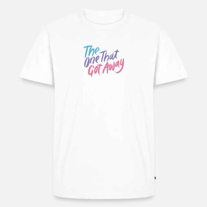 Der Eine, der entkommen ist, Farbverlauf - Männer Premium Bio T-Shirt - Weiß