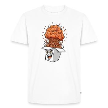 Dessin animé de l’explosion de la boîte de nouilles - T-shirt Premium bio Homme - blanc - Devant - Nico (187cm)