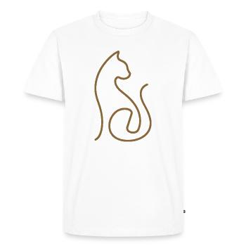 Art de lignes pour chats Design des chats - T-shirt Premium bio Homme - blanc - Devant - Nico (187cm)