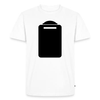 Planche à découper - T-shirt Premium bio Homme - blanc - Devant - Nico (187cm)