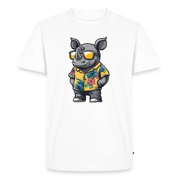 Vacances de bandes dessinées Rhino - T-shirt Premium bio Homme - blanc - Devant - Nico (187cm)