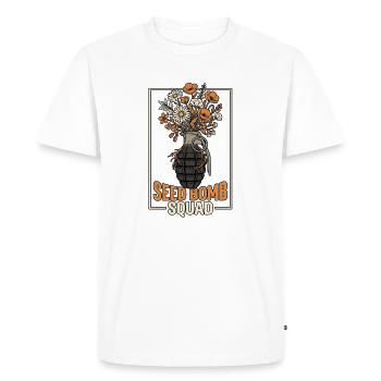 Avenir de la plantation de graines - T-shirt Premium bio Homme - blanc - Devant - Nico (187cm)