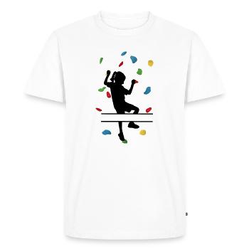 Climbing Wall Girl – Custom Climber - Men's Premium Organic T-Shirt - white - Front - Nico (187cm)