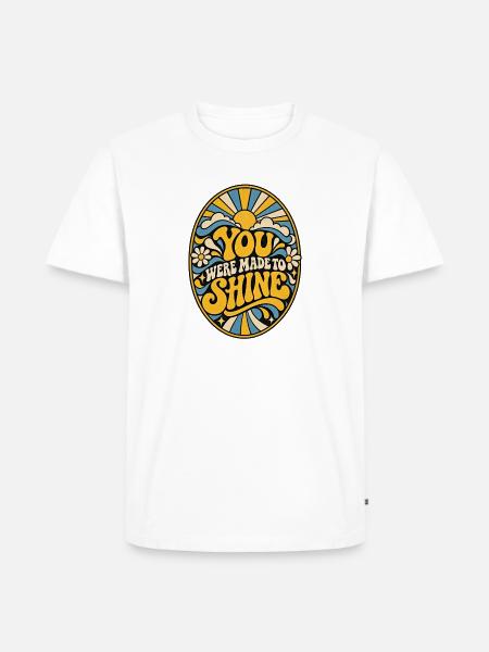 Du bist zum Strahlen bestimmt - Männer Premium Bio T-Shirt - Weiß