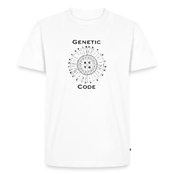 Genetic code - Men's Premium Organic T-Shirt - white - Front - Nico (187cm)