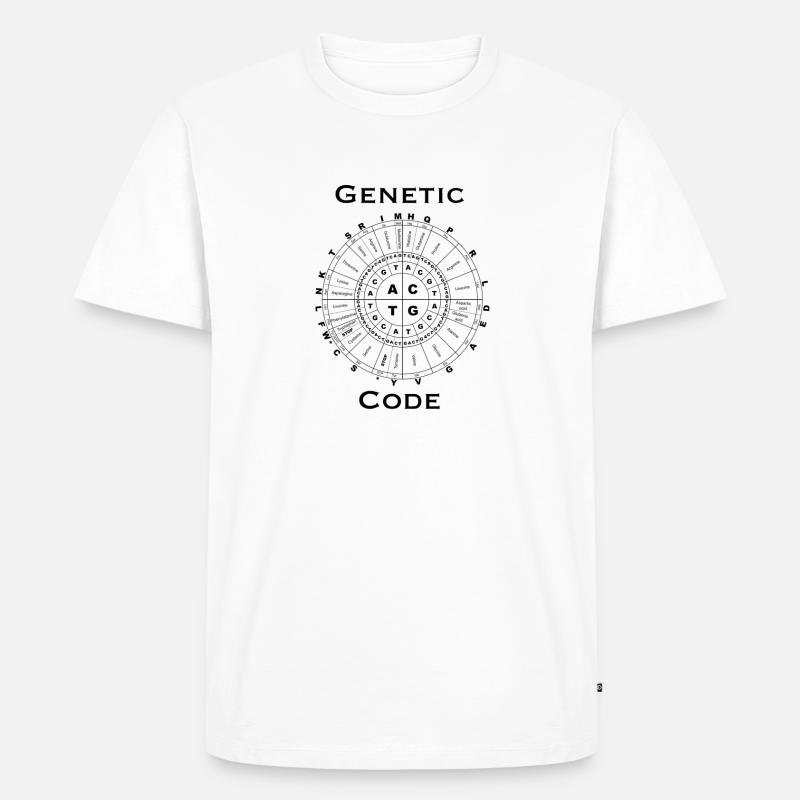 Genetic Code - Männer Premium Bio T-Shirt - Weiß