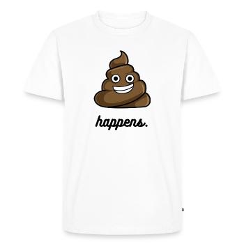 Unisex Premium T-shirt - Männer Premium Bio T-Shirt - Weiß - Vorne - Nico (187cm)