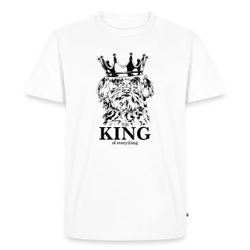 Maltese King of Everything Saying Dogs Wilsigns - Men's Premium Organic T-Shirt - white - Front - Nico (187cm)