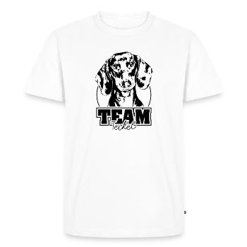 TEAM Teckel Chien Chiens Wilsigns - T-shirt Premium bio Homme - blanc - Devant - Nico (187cm)