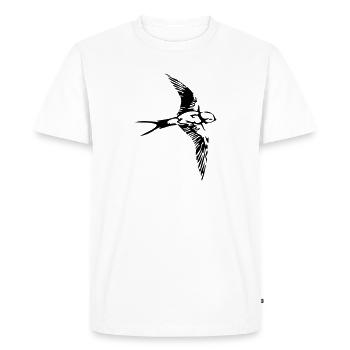 swallow - Men's Premium Organic T-Shirt - white - Front - Nico (187cm)