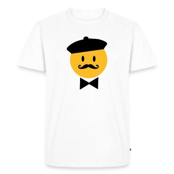 france - T-shirt Premium bio Homme - blanc - Devant - Nico (187cm)