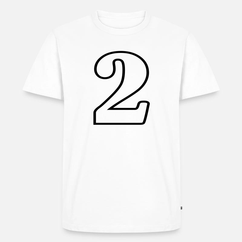 2 - Männer Premium Bio T-Shirt - Weiß