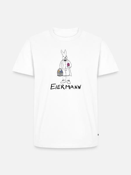 Eiermann - Männer Premium Bio T-Shirt - Weiß