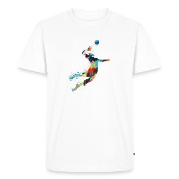 vovolley-ball, volley-ball, beachball, graffiti - T-shirt Premium bio Homme - blanc - Devant - Nico (187cm)