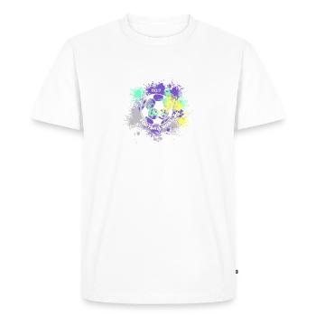 FOOTBALL NO: 7 GOAT SPRAY PAINT FOOTBALL GIFT - Men's Premium Organic T-Shirt - white - Front - Nico (187cm)
