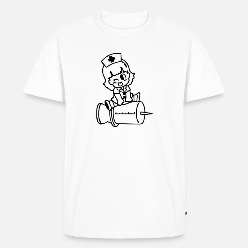 Krankenschwester - Männer Premium Bio T-Shirt - Weiß