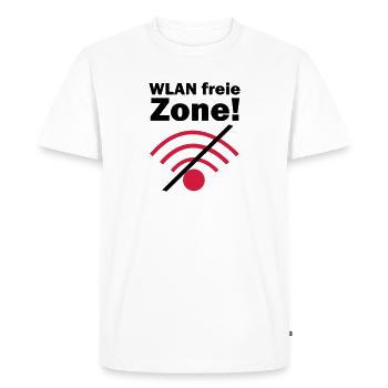 Zone libre de WLAN! - T-shirt Premium bio Homme - blanc - Devant - Nico (187cm)