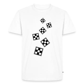 symbole de l’échiquier - T-shirt Premium bio Homme - blanc - Devant - Nico (187cm)