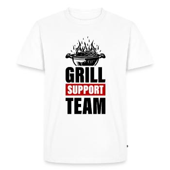 Grill Support Team Grilling - Men's Premium Organic T-Shirt - white - Front - Nico (187cm)