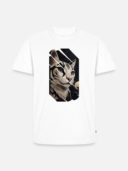 Amuri-Katze - Männer Premium Bio T-Shirt - Weiß