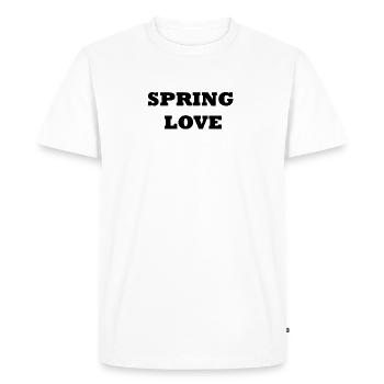 Spring Love - Men's Premium Organic T-Shirt - white - Front - Nico (187cm)