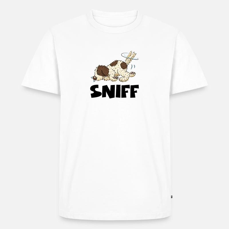 sniff1 1 - Männer Premium Bio T-Shirt - Weiß