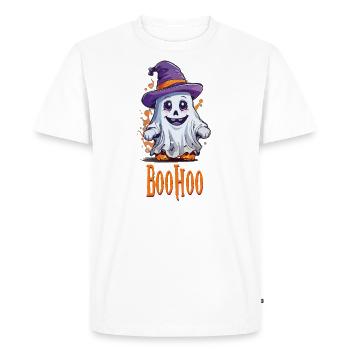 Halloween Ghost Ghost BooHoo Funny - Men's Premium Organic T-Shirt - white - Front - Nico (187cm)