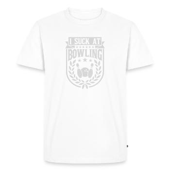 Je suis nul au bowling - T-shirt Premium bio Homme - blanc - Devant - Nico (187cm)