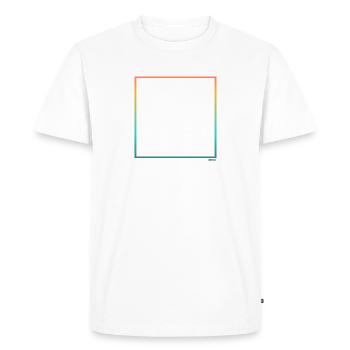 Think outside the Box - Men's Premium Organic T-Shirt - white - Front - Nico (187cm)