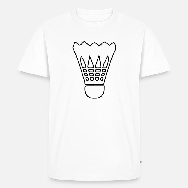 badminton - Männer Premium Bio T-Shirt - Weiß