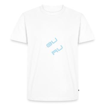 I AM THE GURU - Men's Premium Organic T-Shirt - white - Front - Nico (187cm)