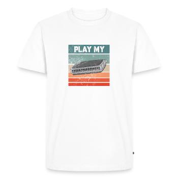 I just want to play my harmonica - Men's Premium Organic T-Shirt - white - Front - Nico (187cm)