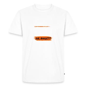 Warum habt Ihr Angst? Jesus Christus Christliche S - Männer Premium Bio T-Shirt - Weiß - Vorne - Nico (187cm)