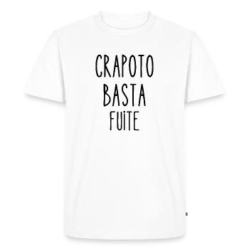 crapoto basta fuite - T-shirt Premium bio Homme - blanc - Devant - Nico (187cm)