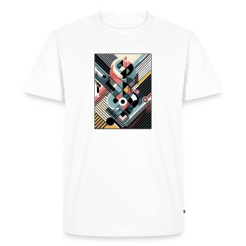 Symphonie géométrique - T-shirt Premium bio Homme - blanc - Devant - Nico (187cm)